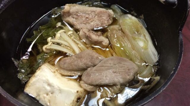 出湯温泉大石屋旅館の鴨鍋